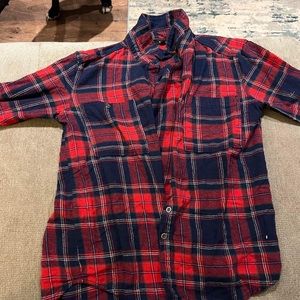 blue and red pacsun flannel
